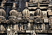 Prambanan - Candi Lara Jonggrang, the fluted stupa-like ornaments called 'ratna' 